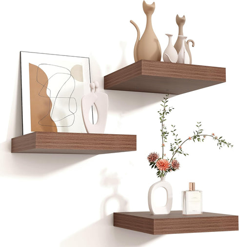 Square Floating Shelves for Wall 8"W x 8"D x 1.2"H, Small Engineered
