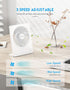 Zuvas Battery Operated Desk Fan, Rechargeable 180° Tilt Folding Personal Fan, Ultra Quiet 3 Speed for Home & Camping