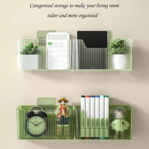 2 Packs Lae Nuvole Cabinet Door Organizer Wall Mounted Shower Basket, Shower Caddy Stackable Plastic Adhesive Organizer