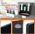 Richboom Cup and Lid Organizer, 6 Compartments with 2 Removable Dividers for Coffee Station - Black Countertop Caddy