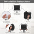 Soft Blackout French Door Curtains for Privacy, Block Out Light and Sunshine.Thermal Insulated Room Darkening, Easy Installed Door Curtains. (Black, 8"x36")