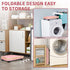 conglow 100L Pink Hamper with Wheels - Large Laundry Hamper with Lid, Rolling Hamper on Wheels, Collapsible Laundry
