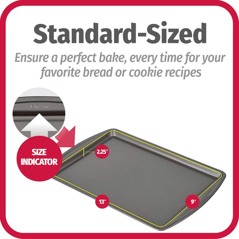 GoodCook Everyday Nonstick Carbon Steel Baking Sheet Set, 3 Pack - Standard-Sized Cookie Sheets for Baking