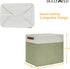 DULLEMELO Large Storage Basket, 17"x12"x15", Fabric Organizer for Clothes, Books, Toys (White & Green)