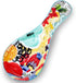 Colorful Hand Painted Spoon Rest, Ceramic Large Spoon Holder for Kitchen Counter, Dishwasher Safe, Multicolor (1 Pack)