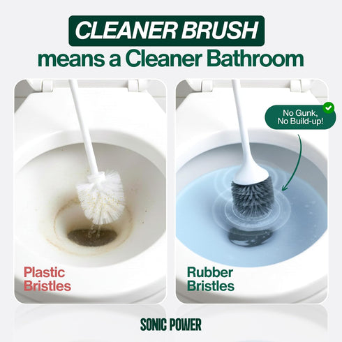 Set, (Pack 1) Electric Toilet Brush & Scrubber Self Cleaning Silicone Toilet Bowl Brush with UVC Light, Rechargeable