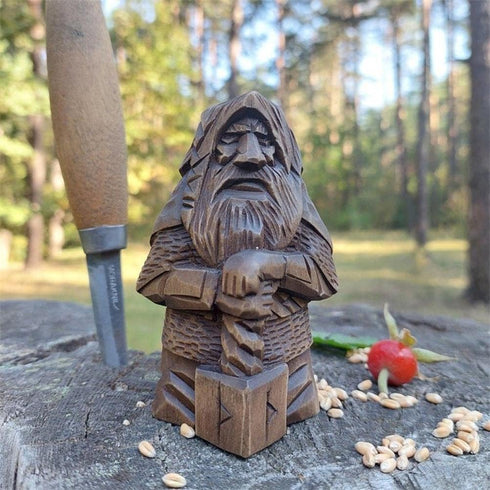 Odin Thor Viking Statue, Ornaments Art for Home Decoration (Tir-Single Sword)