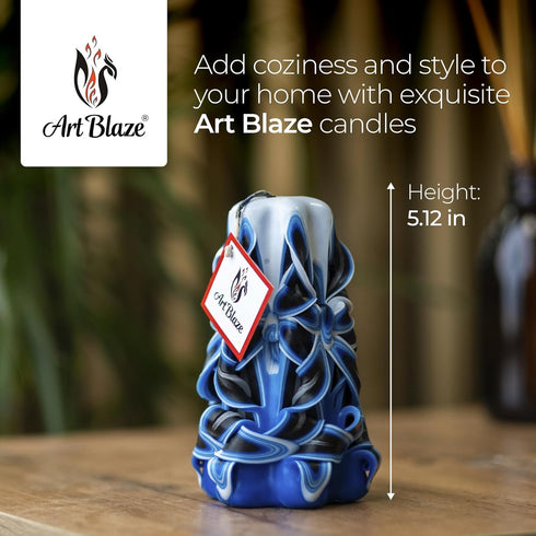 Carved Candles - Handmade Decorative Large Candle, Tall Long Burning Cute Spiral Candle for Women, Table Candle for