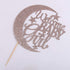 PALASASA Baby Girl Cupcake Topper - Moon and Stars Greeting, Rose Gold - Baby Shower & Gender Reveal Decorations