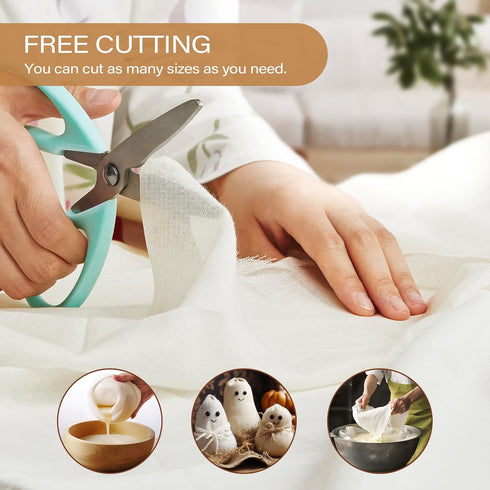 Cheesecloth, 9 Square Feet Grade 100 for Straining, Reusable Washable Lint Free Cotton Cheese Cloths for Cooking