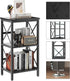 YMYNY 3 Tiers Industrial Metal Bookcase, Black Storage Organizer for Living Room, Home Office, Bedroom, 29.5 * 15.75 *