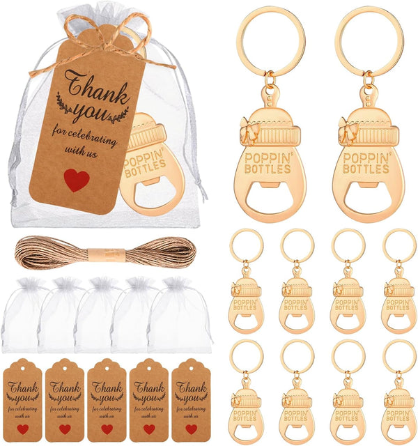 50Pcs Popping Bottle Openers Baby Shower Return Favors for Guests Bottle Opener