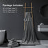 8 Pack Set Grey,2 Towels(35"x70"), 2 Towels,4 Ferdilan Bath Towels Oversized Bath Hand Washcloths Ultra Soft