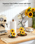 GAJ Counter 3D Sunflower Paper Towel Holder - Sunflower Decor for Kitchen Farmhouse Bathroom - Gifts for Women Mom