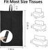 kakaforsa Black Toilet Paper Holder | Reusable Tissue Holder Cloth Cover | Hang Paper Towel Holder for Car, Home,