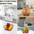 Countertop Fruit Basket Bowl with Banana Hanger, Modern Vegetable Storage with Tree Holder for Kitchen Dining Table
