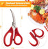 TORINALITAL 4 Pack Kitchen Seafood Scissors for Crab Legs, Crab Leg Scissors Lobster Shell Cracker, Lobster Shrimp