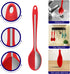 Silicone Spoons for Cooking, Serving Spoons Silicone Cooking Spoons for Mixing, Stirring & Basting, 10 INCHES, Nonstick Heat Resistant (3 PCS Red)