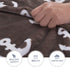 JML Throw Blanket for Couch, Super Soft Lightweight Microfiber Fuzzy Flannel, Shawls for Adults or Pets, Brown Anchor