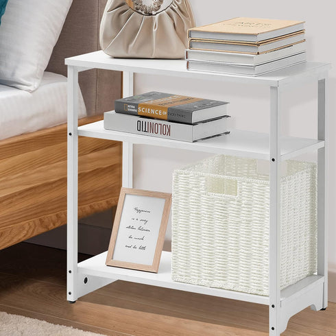 Vagusicc Wicker Storage Basket, Set of 2 Foldable Cube Storage Bins, 11 Inch Square (White)