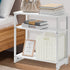 Vagusicc Wicker Storage Basket, Set of 2 Foldable Cube Storage Bins, 11 Inch Square (White)