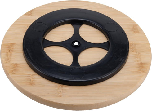 Plutreas Bamboo Lazy Susan Turntable for Cabinet or Table (10 inch)