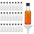 Mini Plastic Bottles with Lids (24 Pack) - Empty 1.7oz Shot Bottles for Alcohol, Spirits, Liquor - Funnel Included