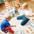 Rug,5.2 Round ABC Kids ft Animal Alphabet Playroom Rug,Washable Non-Slip Cute Nursery Rug for Kids Room,Educational Kid