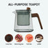 Glass Teapot with Removable Glass Infuser, 17oz/500ml Teapot Kettle for Blooming and Loose Leaf Tea Maker