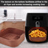 Air Fryer Silicone Liners 2Pcs - Square 8.2inch Reusable Liners for 4-8 QT Air Fryer Basket Accessories