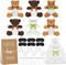 Chicingyou 6 Set Bear Blindfolded Diaper Changing Baby Shower Games with Blindfold