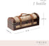 Twine Old World Wine Bottle Gift Box, Wooden Box with Lid and Handle, Holds 1 Bottle