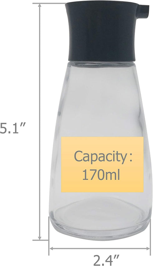 Excelity Cruet Dispenser Set for Olive Oil, Vinegar, Soy Sauce with Elegant Glass Bottle for Kitchen Cooking.