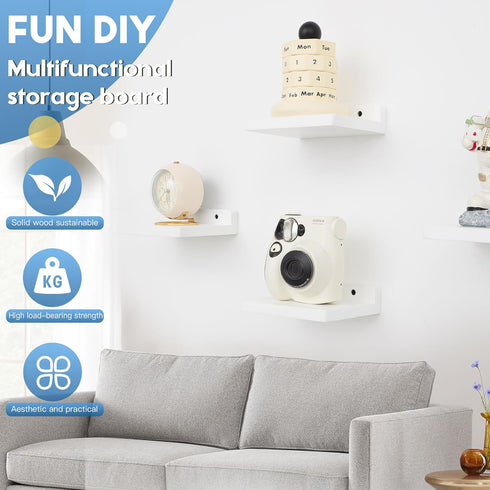 5x6 Inch (6, Small Floating Shelf, Display Ledges for Wall,Mini Shelves,Rustic Wood Shelf for Bedroom Living Room