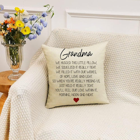 18x18 Inch, Ogiselestyle Grandma Gifts Pillow Covers Decorative Home Throw Pillow Case, Grandma Birthday Gifts from