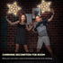 4 Tarpop Pcs Star Plastic Night Light Battery Operated LED Marquee Star Sign Party Movie Theater Decor Room Wall Lamp