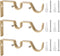 Ycolnaefllr Set of 3 Golden Double Rod Holders, Heavy Duty Double Curtain Rod Brackets for 1 and 0.7-Inch Rod