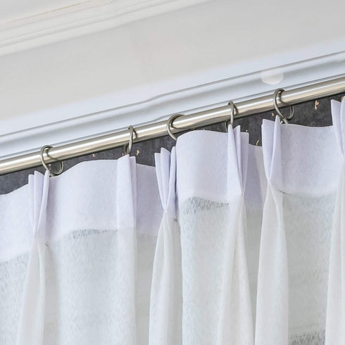 Hotop 30 Pcs Metal Drapery Curtain Rings with 0.98/1.26/1.65 inch Interior Diameter & 30 Pcs Pin Hooks