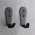 MsBong 12 Pcs Black Coat Hooks for Wall, Heavy Duty Wall Mounted Hooks for Coats, Key, Towel, Bags