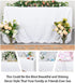 ShinyBeauty White Sequin Tablecloth, 60" x 102", Wedding Sparkle Linens, Rectangle Sequin Overlay
