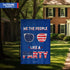 We The People Like A Party Patriotic Garden Flag, 12" x 18" Double Sided Funny Inspirational USA July 4th Decor