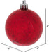 Vickerman 4" Christmas Ornament Ball, Red Shiny Mercury Finish, Shatterproof Plastic, Holiday Tree Decoration, 6 Pack