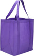 Reusable Reinforced Handle Grocery Tote Bag - Large (10 Pack) - Purple