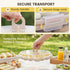 22 HAKSEN Deviled Egg Containers with Lid, Portable Deviled Egg Platter Carrier Holder Trays with Slots for Holiday