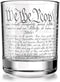 Constitution Of The United States Whiskey Rocks Glass, 10 oz Old Fashioned Gift - We The People American Patriotic
