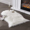 SERISSA Faux Sheepskin Fur Area Rug White Fur Chair Cover Seat Pad