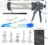 GGYCASE 5 Nozzles 3 Large Capacity Stainless Steel Jerky Gun Kits, Sausage Stuffer Machine, Meat Gun, Beef Jerky Maker