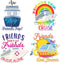 Hoteam 4 Pcs Large Cruise Door Decorations, Magnetic Friends Decor for Cruise Ship Cabin Stateroom