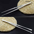 JETKONG 2 Pcs 12-Inch Extra-Long Stainless Steel Kitchen Tweezers, Fine Tweezer Tongs, Silver
