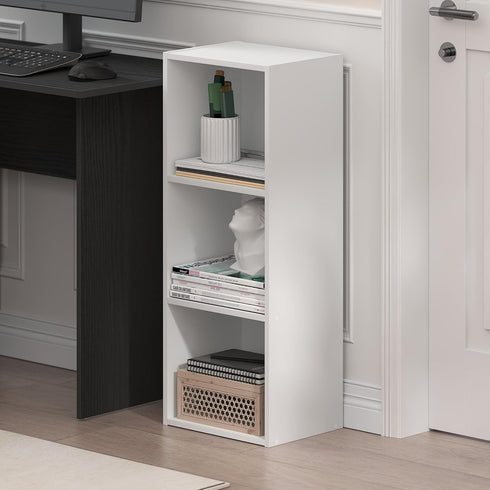 3-Cube 9.3 12 31.5, Furinno LUDER Book Shelf, Bookshelf, Bookcase with Open Shelves, x x Easy Assembly, for Living